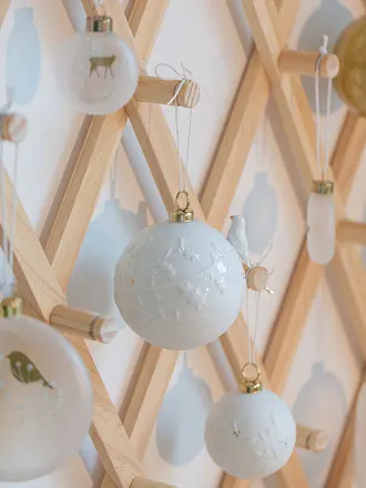 RAEDER | Boule de Noël 8cm Lièvre | weiss
